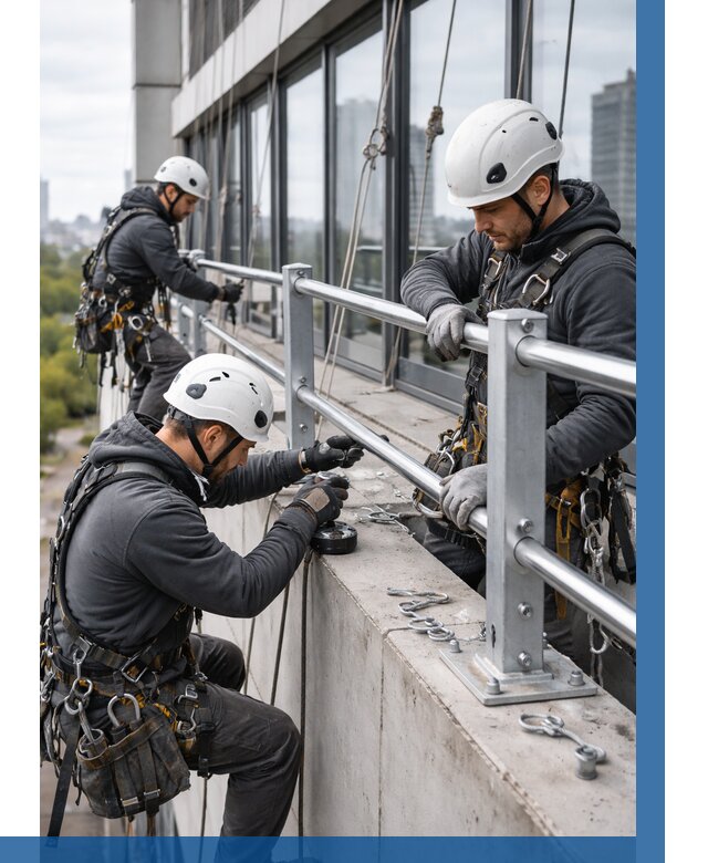 Монтаж ограждений на высоте в Печоре, от 1222 р. | ВЫСОТНИК-Пчр