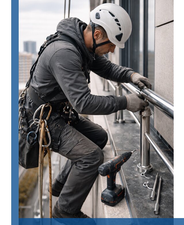 Монтаж ограждений на высоте в Печоре для зданий и конструкций