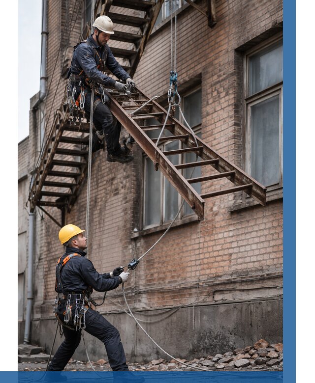 Демонтаж пожарной лестницы в Печоре от 12218 р. | ВЫСОТНИК-Пчр