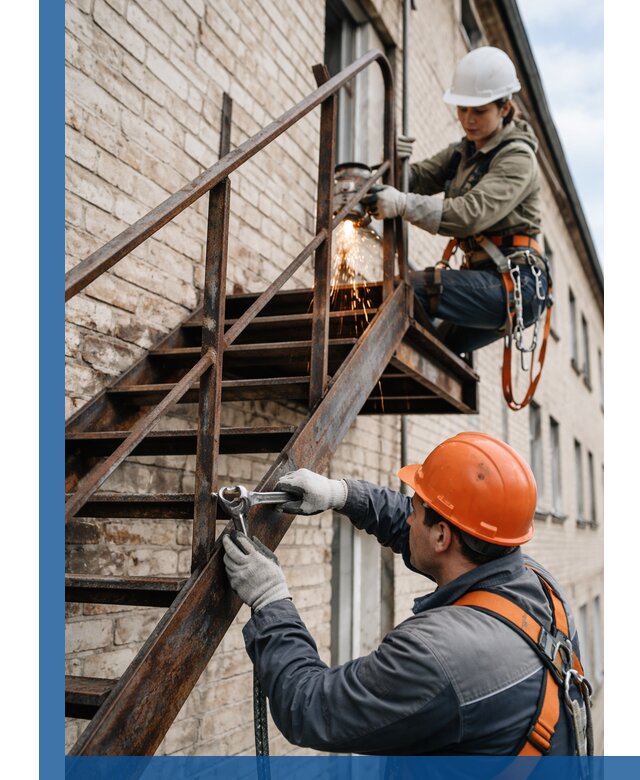 Ремонт и восстановление пожарных лестниц с выездом в Печоре