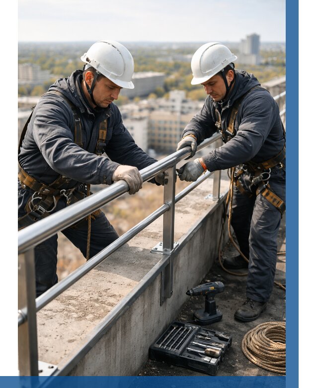 Монтаж перил на высоте в Печоре от 2546 р. | ВЫСОТНИК-Пчр