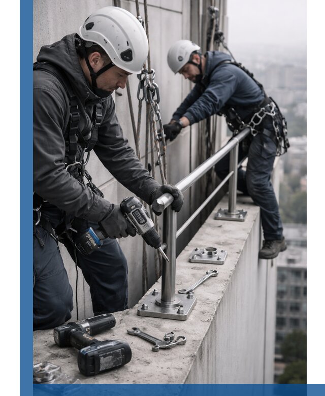 Монтаж перил на высоте в Печоре для жилых и промобъектов