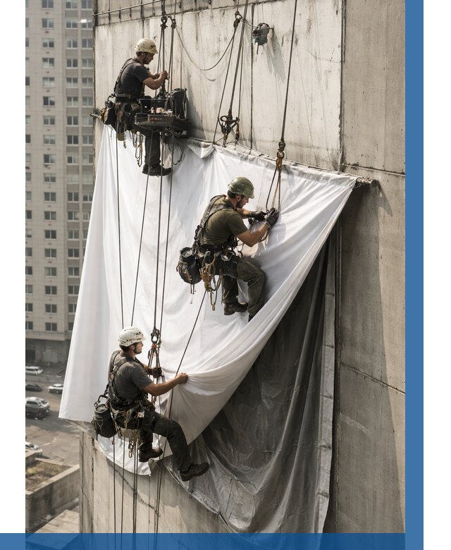 Замена баннерного полотна в Печоре от 6618 р. | ВЫСОТНИК-Пчр—заказать