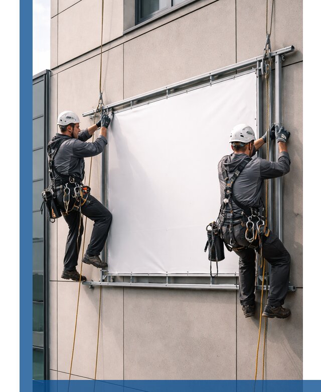 Монтаж наружной рекламной вывески в Печоре под ключ