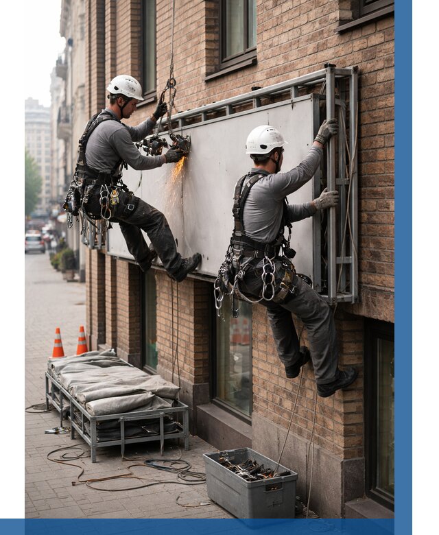 Демонтаж рекламной вывески в Печоре от 6618 р. | ВЫСОТНИК-Пчр