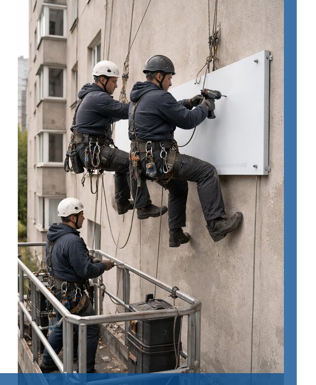 Монтаж табличек и указателей в Печоре от 3564 р. | ВЫСОТНИК-Пчр