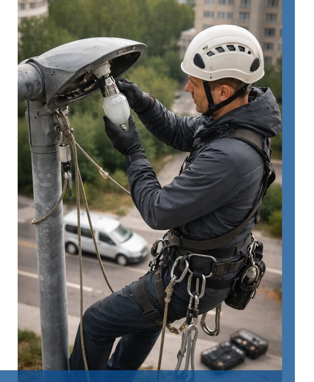 Замена ламп на высоте в Печоре от 2546 р. | ВЫСОТНИК-Пчр