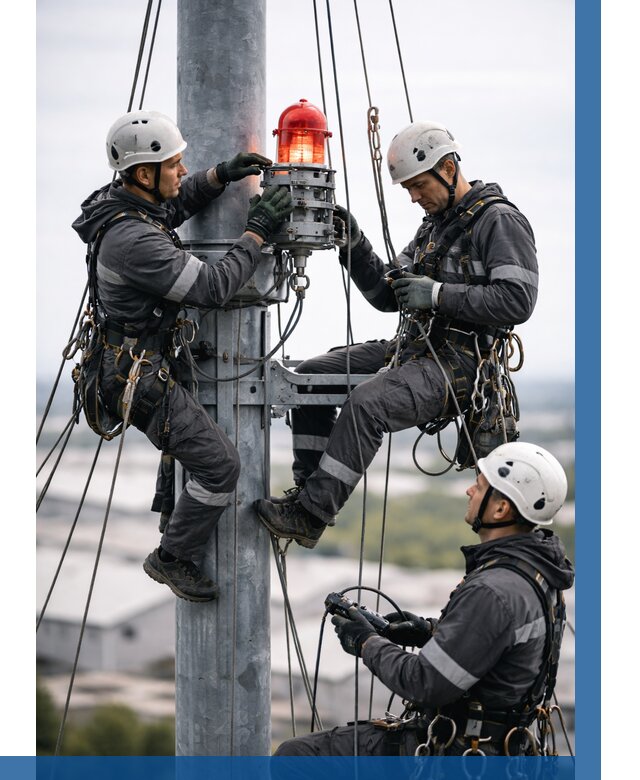 Монтаж заградительных огней в Печоре от 8655 р. | ВЫСОТНИК-Пчр