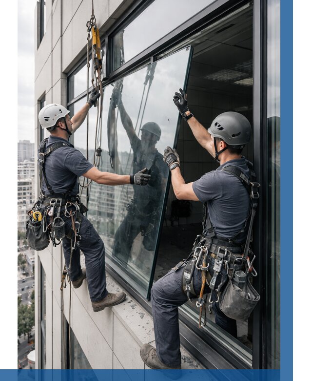 Замена стеклопакетов на высоте в Печоре от 5600 р. | ВЫСОТНИК-Пчр