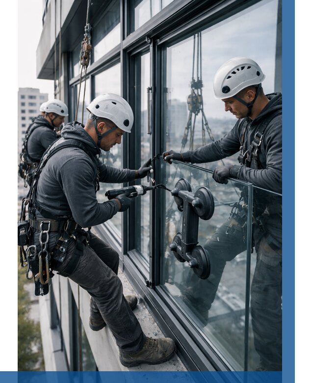 Витражное остекление зданий в Печоре от 3564 р. | ВЫСОТНИК-Пчр