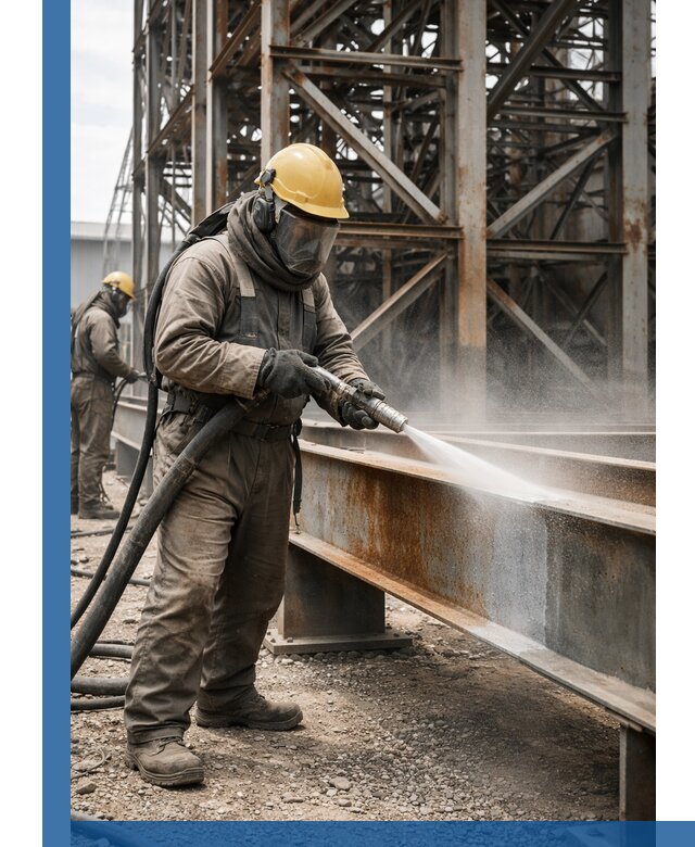 Пескоструйная очистка металлоконструкций в Печоре промышленная