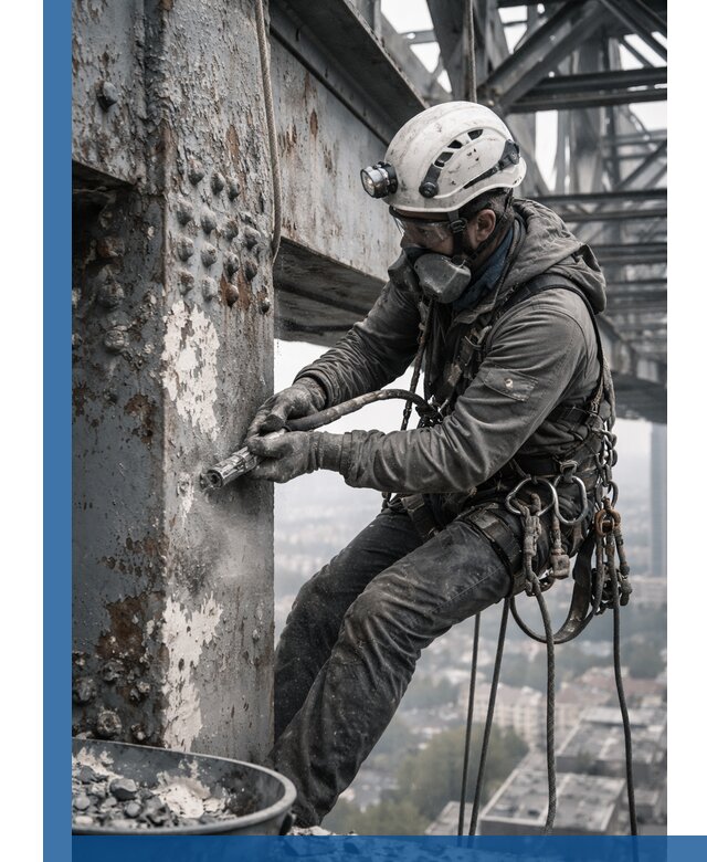 Удаление старой краски с металлических конструкций в Печоре