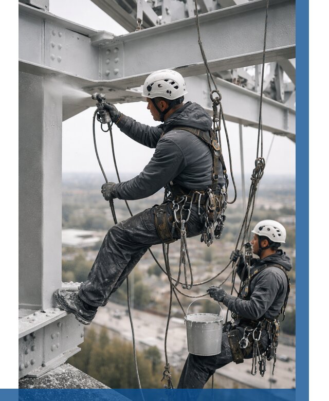 Покраска металлоконструкций на высоте в Печоре 356 р |ВЫСОТНИК-Пчр