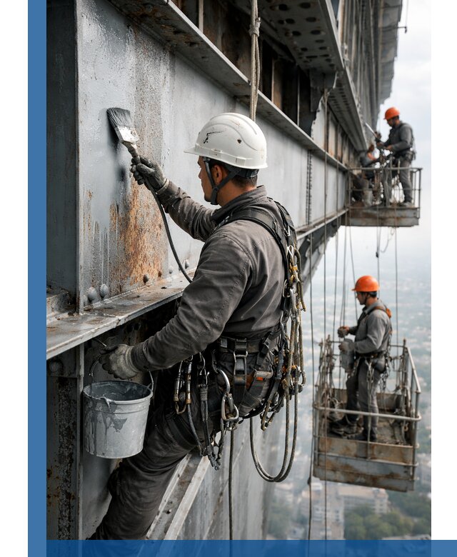 Покраска металлоконструкций на высоте в Печоре профессионально