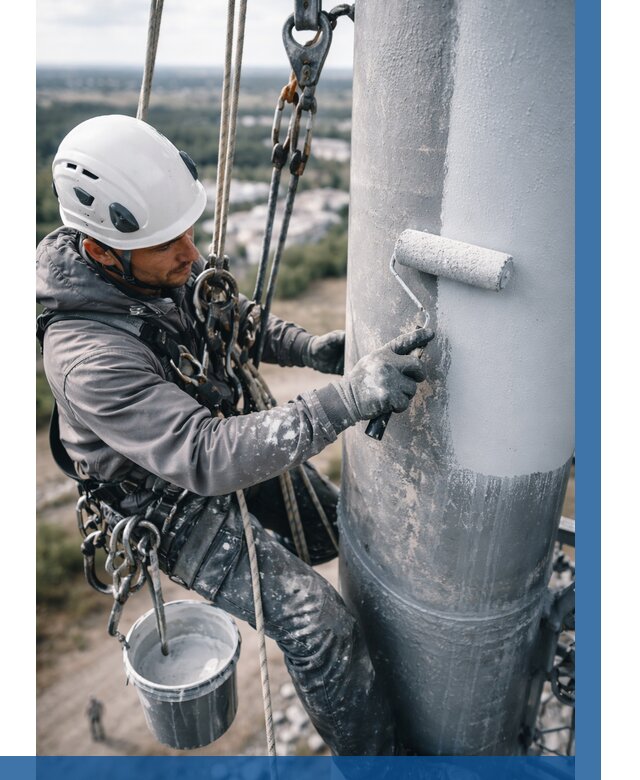 Покраска мачт связи под ключ в Печоре от 865 р. | ВЫСОТНИК-Пчр