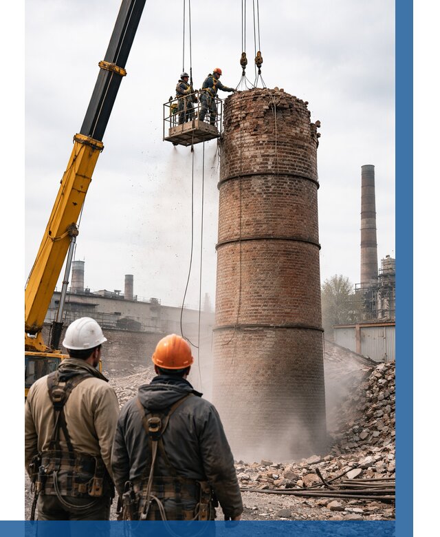 Демонтаж дымовой трубы в Печоре от 91638 р. | ВЫСОТНИК-Пчр, смета