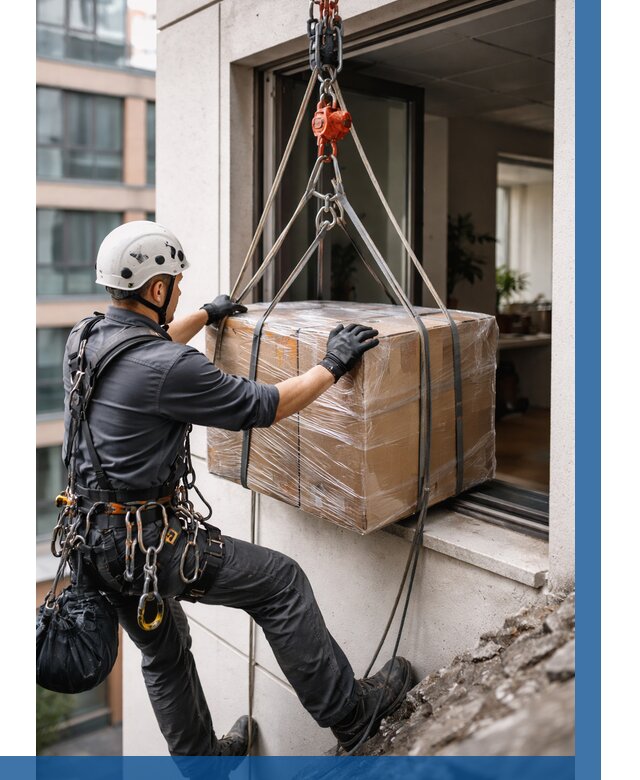 Подъем груза через окно в Печоре от 4582 р. | ВЫСОТНИК-Пчр