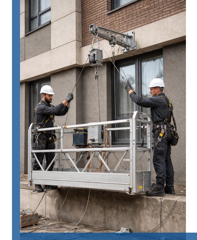 Монтаж и подъем фасадной люльки в Печоре с гарантией безопасности