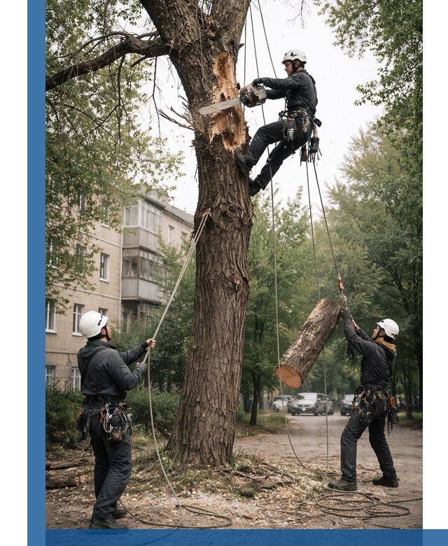 Срочное удаление аварийных деревьев в Печоре с гарантией безопасности