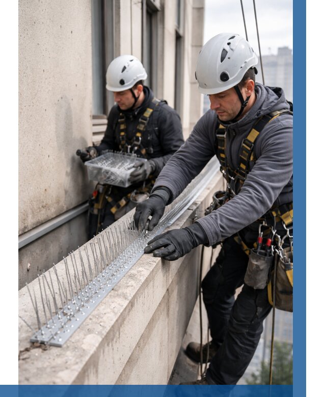 Установка шипов от птиц в Печоре от 865 р. | ВЫСОТНИК-Пчр